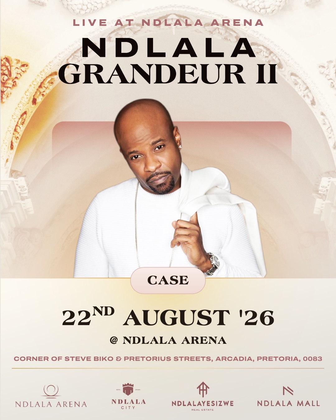 Case, live at Ndlala Grandeur II, 22 August 2026