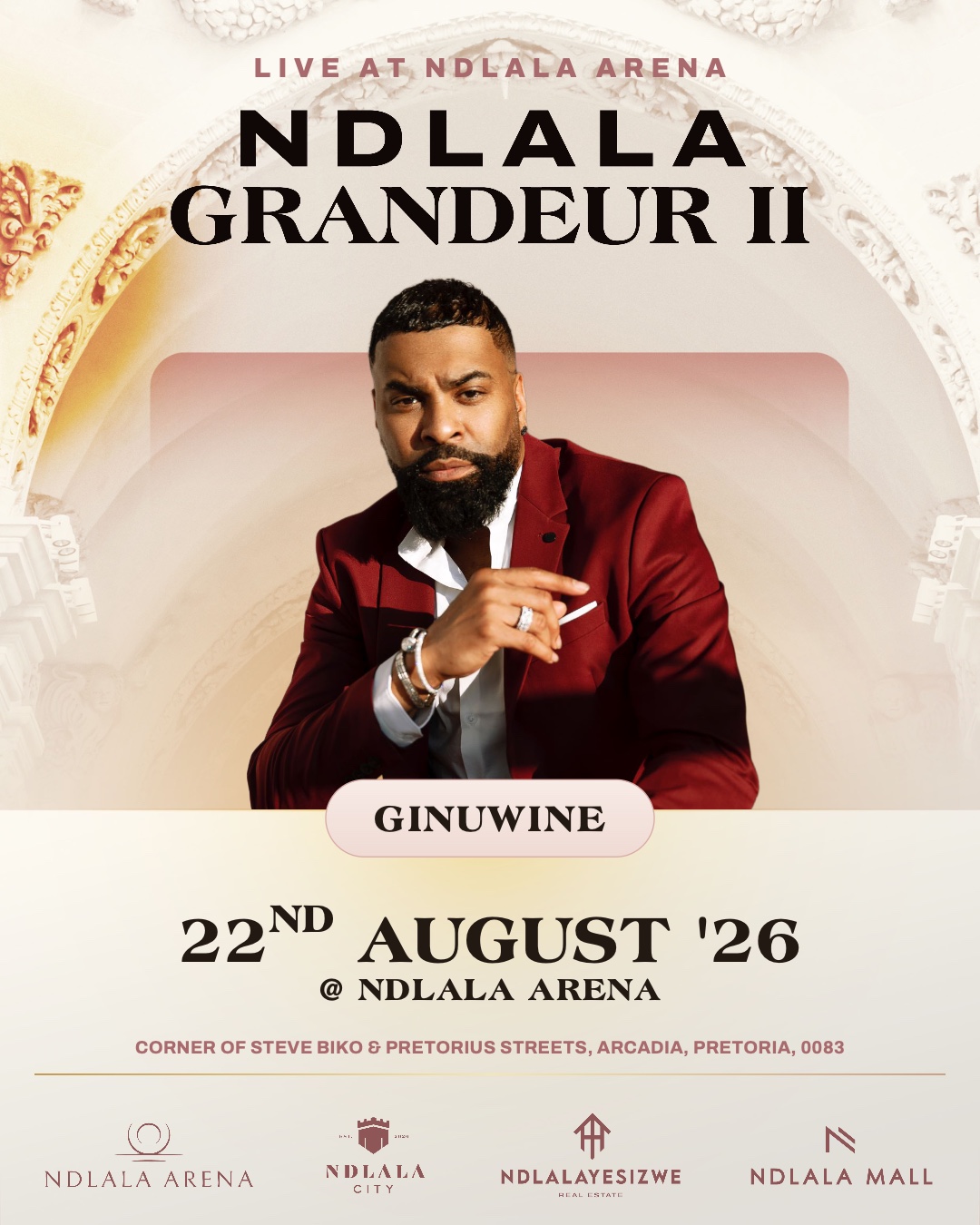 Ginuwine, live at Ndlala Grandeur II, 22 August 2026