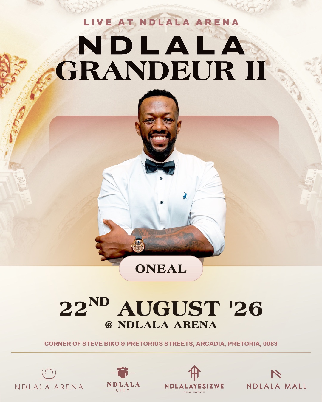 Oneal, live at Ndlala Grandeur II, 22 August 2026