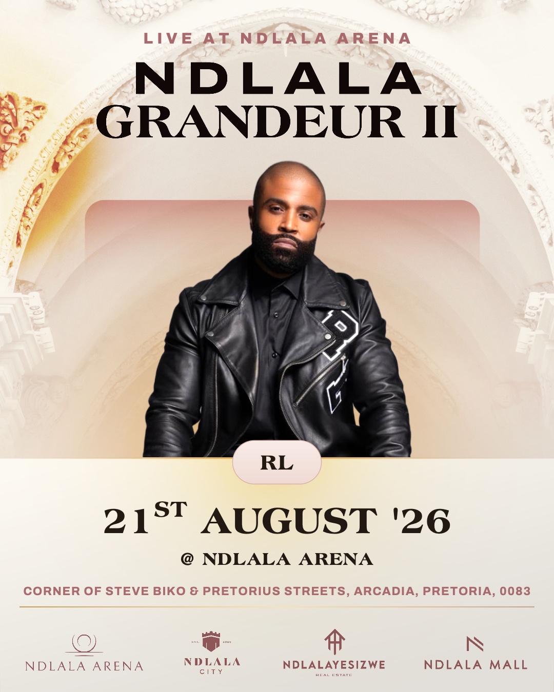 RL, live at Ndlala Grandeur II, 21 August 2026