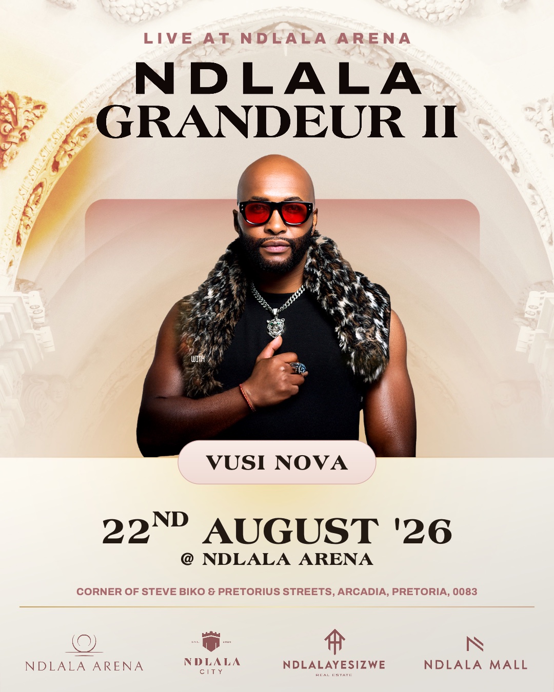 Vusi Nova, live at Ndlala Grandeur II, 22 August 2026
